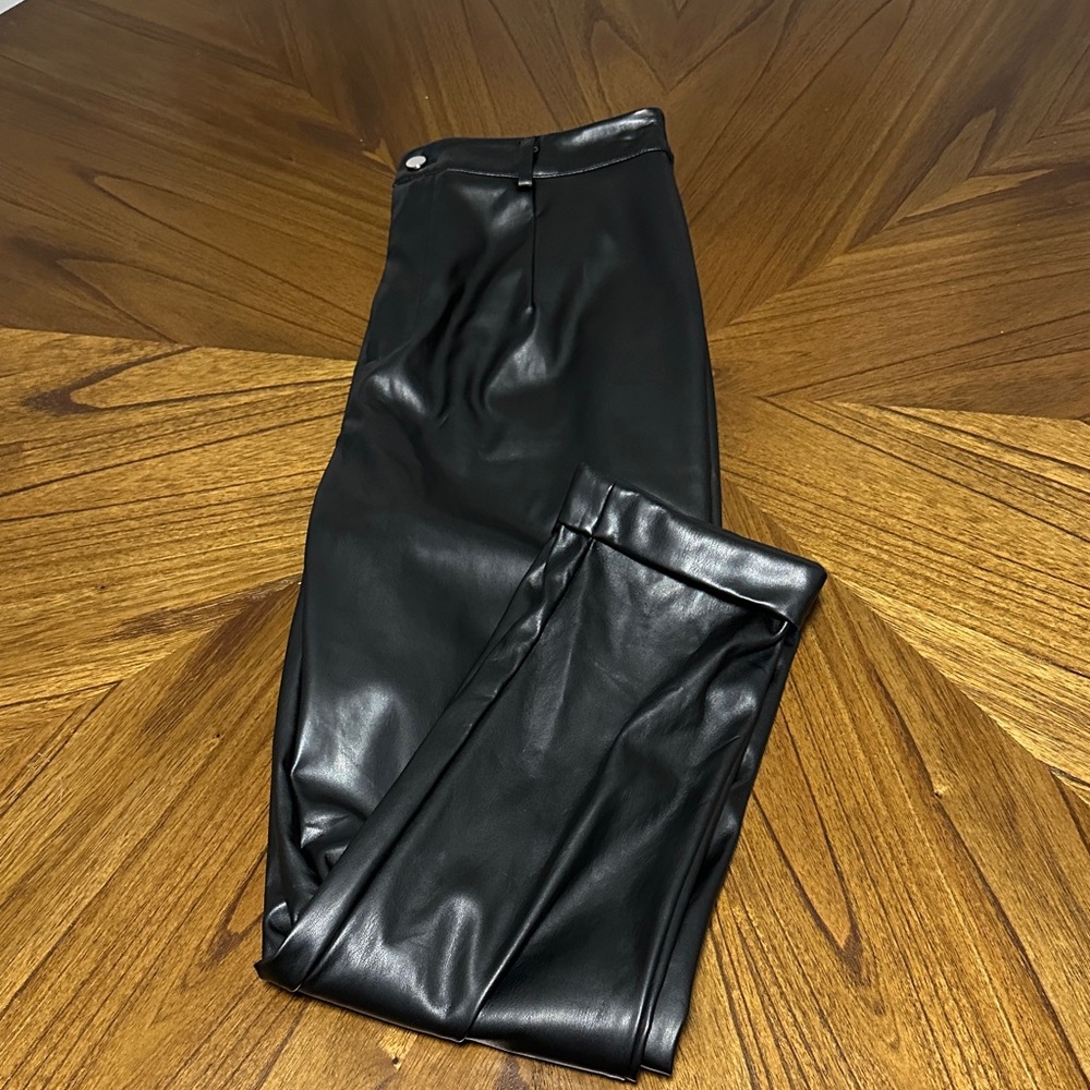 Missguided Black Faux Leather Trousers